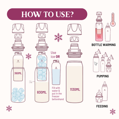 [New!] OG+ Chiller/Warmer - Portable Breastmilk Cooler System 28 Oz